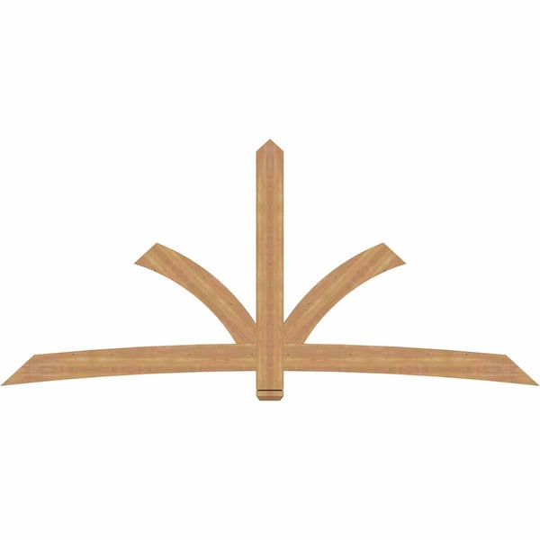 Ekena Millwork Davenport Timber Gable Bracket, Western Red Cedar, 108"W x 49"H x 1 1/2"D x 5 1/2"F, 11/12 Pitch GBW108X49X0206DAV00SWR - main